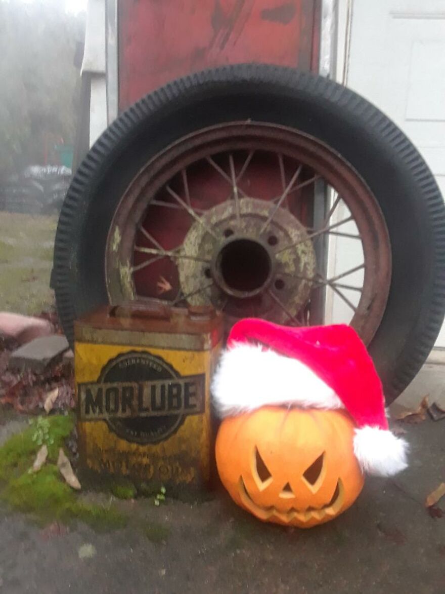 Jack At The Wrecking Yard -I Take Photos Of A Jackolantern At The Wrecking Yard I Work At And Share On My Instagram Account