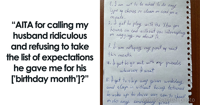 Delusional Guy Lists The Things He Expects For His “Birthday Month” And They Are Ridiculous