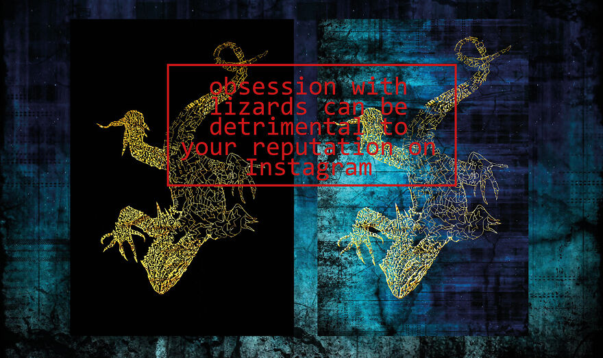 I Created Situation That Harms The Right Of Lizards To Lead An Existence Free Of Spam. I Created Situation That Harms The Right Of Lizards To Lead An Existence Free Of Spam.
