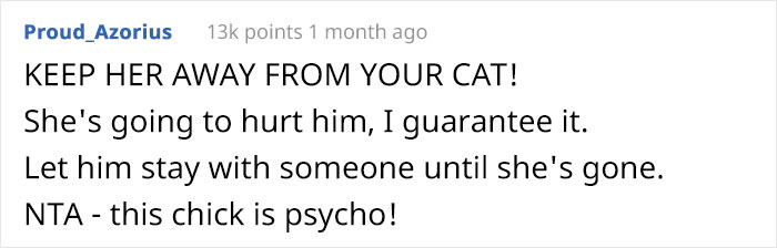 Man notices his cat is missing, finds out his girlfriend kicked him then tells him to leave