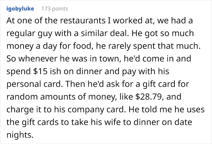 Employee Barely Uses Her Daily Expenses Paid With Company Money, Gets Told Off For One Time Going $1.50 Over The Limit, Decides To Maliciously Comply