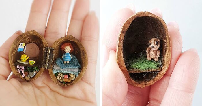 I Am An Artist From Russia And I Make Miniature Fairy Houses From Walnut  Shells (19 Pics)