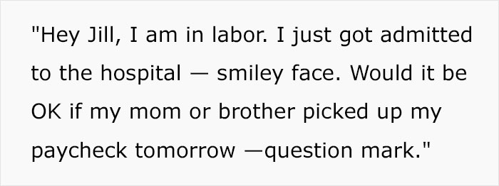Woman Agonizing Over How To Tell Her Boss She Can’t Come To Work Because She’s In The Hospital Giving Birth Goes Viral With 5M Views Woman Agonizing Over How To Tell Her Boss She Can’t Come To Work Because She’s In The Hospital Giving Birth Goes Viral With 5M Views