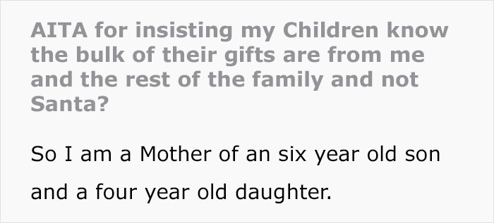Mom Gets Called Out For Telling Kids Some Gifts Aren't From Santa, Inspires Other Parents Share Their Gifting Tactics Mom Gets Called Out For Telling Kids Some Gifts Aren't From Santa, Inspires Other Parents Share Their Gifting Tactics