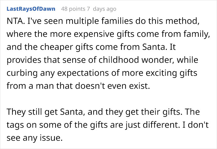 Mom Gets Called Out For Telling Kids Some Gifts Aren't From Santa, Inspires Other Parents Share Their Gifting Tactics Mom Gets Called Out For Telling Kids Some Gifts Aren't From Santa, Inspires Other Parents Share Their Gifting Tactics