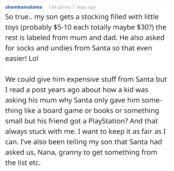 Mom Gets Called Out For Telling Kids Some Gifts Aren't From Santa, Inspires Other Parents Share Their Gifting Tactics Mom Gets Called Out For Telling Kids Some Gifts Aren't From Santa, Inspires Other Parents Share Their Gifting Tactics