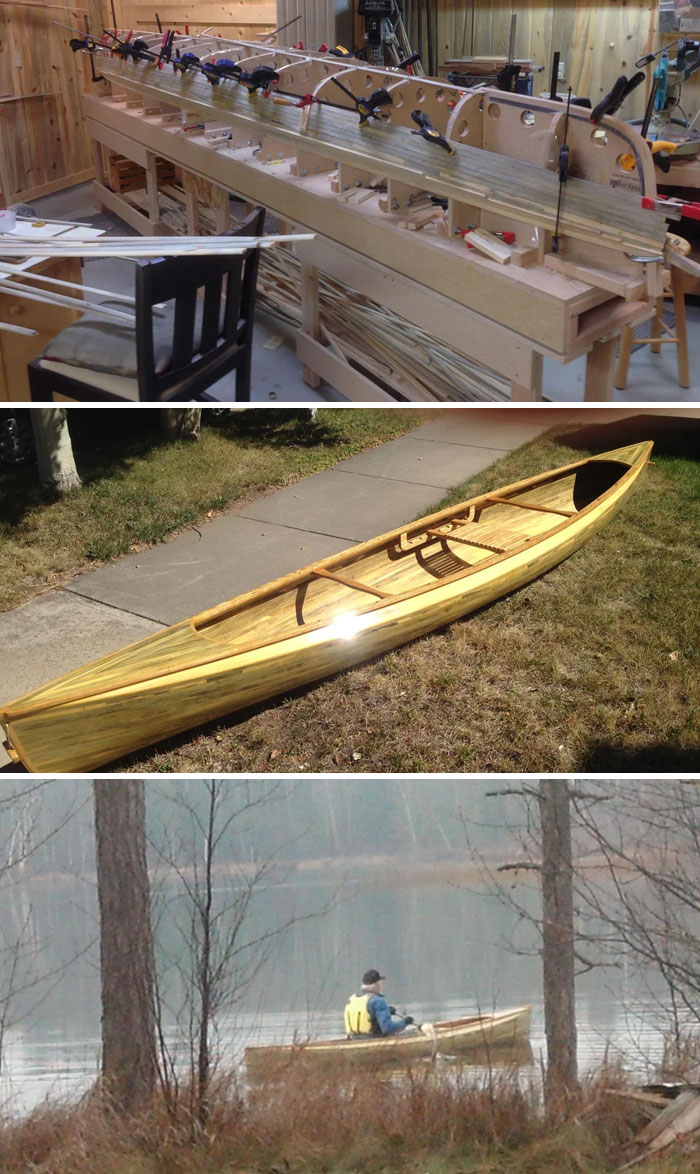 Mi proyecto que me enorgullece hasta ahora. Construí una canoa para mi suegro