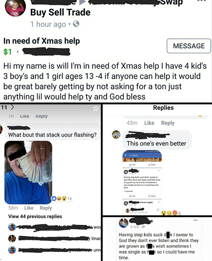 Guy Goes To Public Facebook Site To Plead For Help With Christmas For His Kids, Proceeds To Get Wrecked For Lying