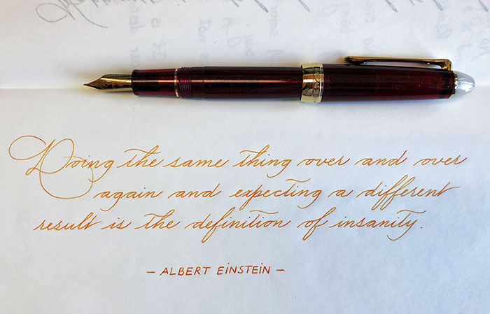 I Heard John Oliver Say This A Lot On His Show. Sailor Pen (Don’t Remember Which One), Apache Sunset Ink. Written On Traveler’s Notebook (Tomoe River Paper)