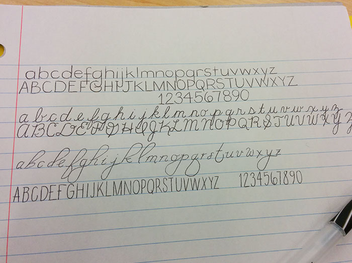 My Girlfriend Is Going To Be An Elementary School Teacher. This Is Her Handwriting
