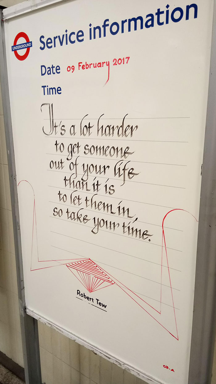 Found On The Tube In London, Almost Made Me Miss My Train Home