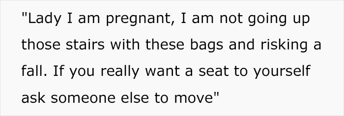 Entitled Old Lady Is Offended For Not Getting A Pregnant Mom's Bus Seat Entitled Old Lady Is Offended For Not Getting A Pregnant Mom's Bus Seat