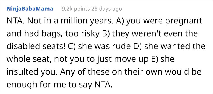 Entitled Old Lady Is Offended For Not Getting A Pregnant Mom's Bus Seat Entitled Old Lady Is Offended For Not Getting A Pregnant Mom's Bus Seat