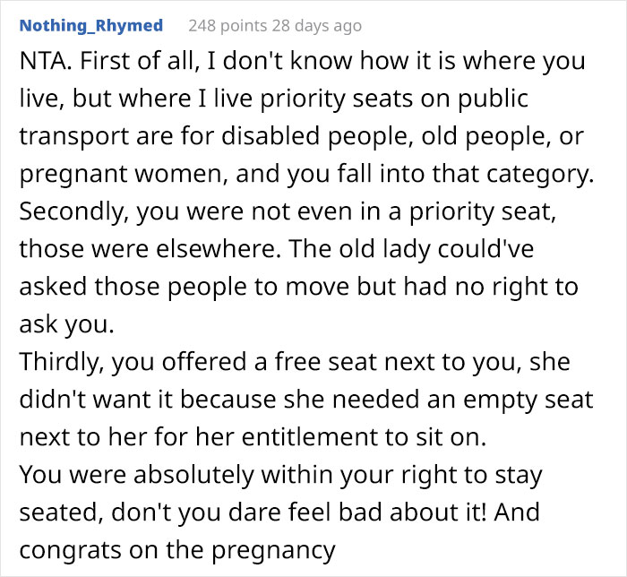 Entitled Old Lady Is Offended For Not Getting A Pregnant Mom's Bus Seat Entitled Old Lady Is Offended For Not Getting A Pregnant Mom's Bus Seat