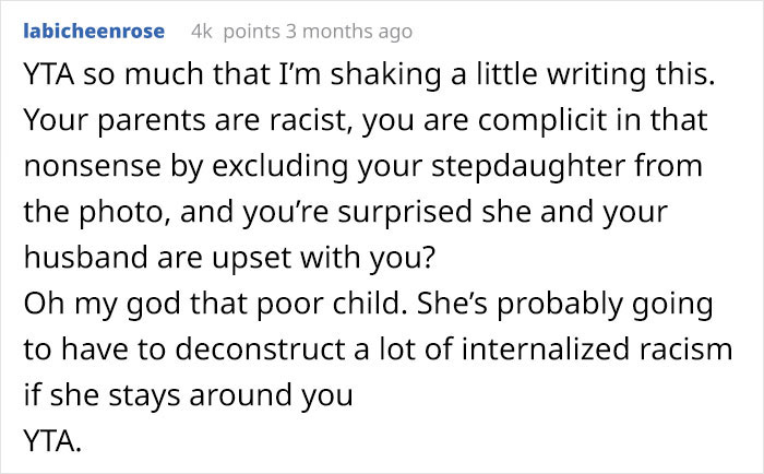 Mom Excludes Her Black Stepdaughter From A Christmas Family Pic, Is Surprised By People Calling Her Racist Mom Excludes Her Black Stepdaughter From A Christmas Family Pic, Is Surprised By People Calling Her Racist