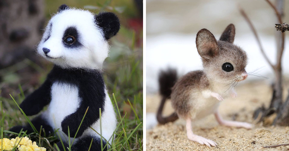 30 Adorable Needle-Felted Wool Animals By Yulia Derevschikova (New Pics)