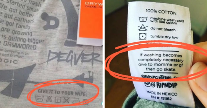 Woman Calls Out Clothing Brands For Sexist Care Tags, And Here Are 10 Of The Most Upsetting Ones