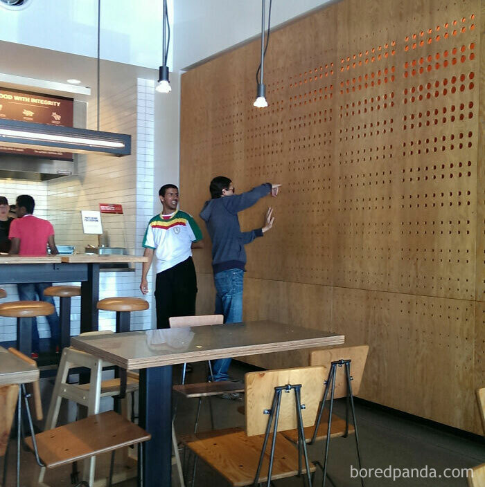 Grown A** Man Got His Finger Stuck In The Wall At Chipotle