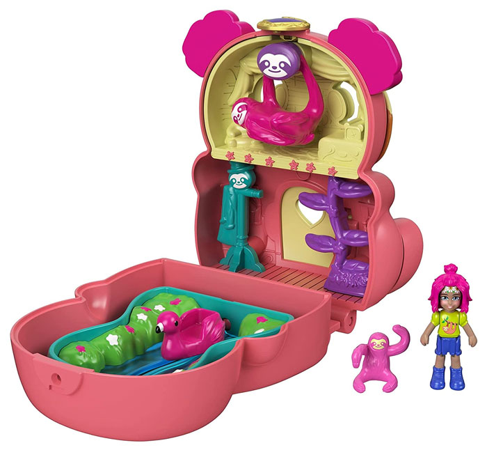 Polly Pocket Flip And Find Sloth Compact