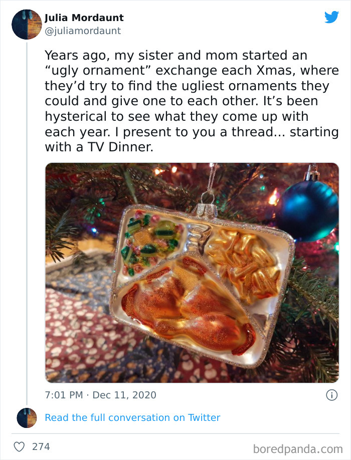 ugliest christmas ornaments mom daughter exchange 2