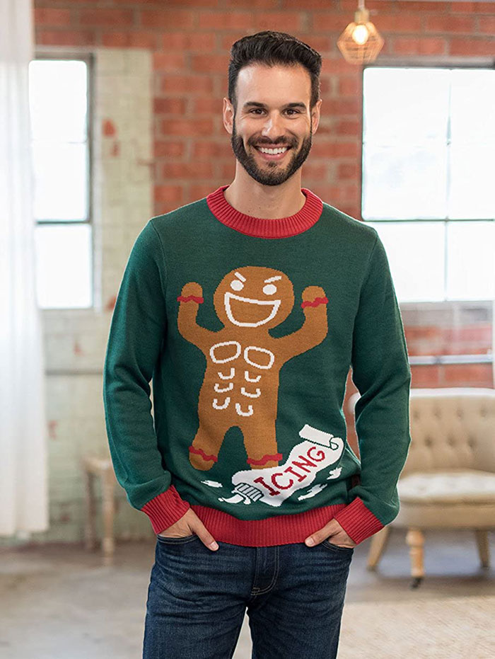 A Gingerbread Sweater So You Can Let Everyone Know That Your Confidence In Winning Has Never Been Stronger
