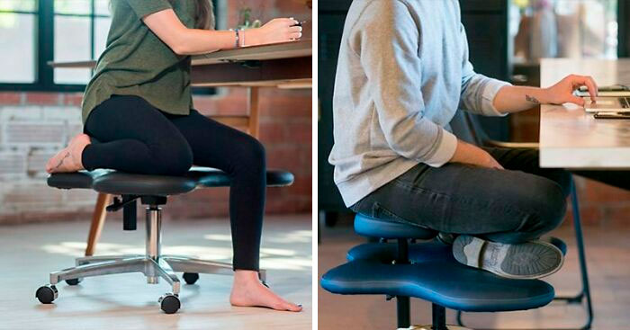 Esta silla para las personas a las que les gusta sentarse con las piernas cruzadas