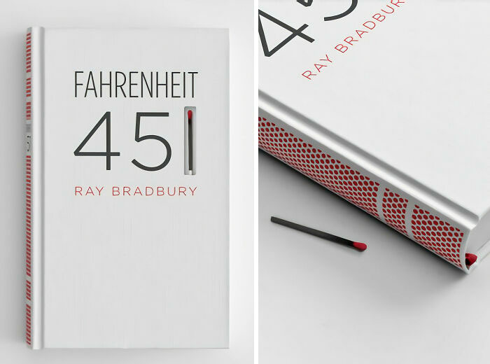 This Version Of The Book 451 Fahrenheit Has A Match Lighter As It’s Spine