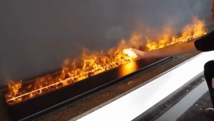 A Touchable Fire That Works By Shining Orange LED-Light On Water Vapor