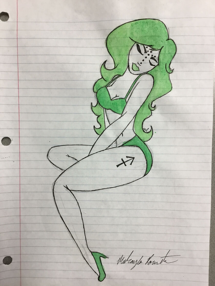 I Turned Five Of The Zodiac Signs Into Pin-Up Girls. And Slowly Got Worse At Drawing While Doing So.