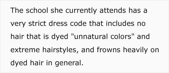 Student Gets In Trouble For Her Natural Hair Color Defying Schools Dress Code, Maliciously Complies By Dyeing It Student Gets In Trouble For Her Natural Hair Color Defying Schools Dress Code, Maliciously Complies By Dyeing It
