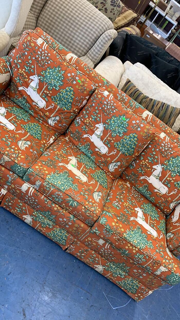Unicorn Couch At The Salvation Army In Fredericksburg Va