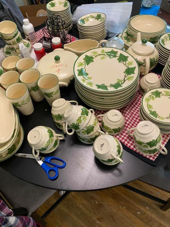Ok, So My Sister & I Were Thrifting Yesterday. I Saw A Huge Collection Of Franciscan Ivy Dinnerware - Tons Of It, Lol. I’ve Wanted These Dishes For 40 Years. 138 Pieces. $99