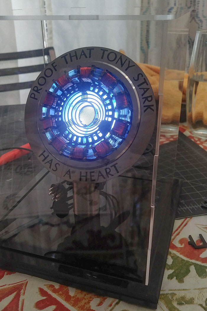 Boss Is A Marvel Fan And Recently Had Open-Heart Surgery, So A Co-Worker And I Got Him A MK 1 Arc Reactor