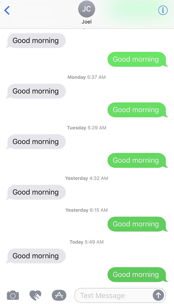 60-Year-Old Coworker Has Been Texting Me Everyday For Over A Year