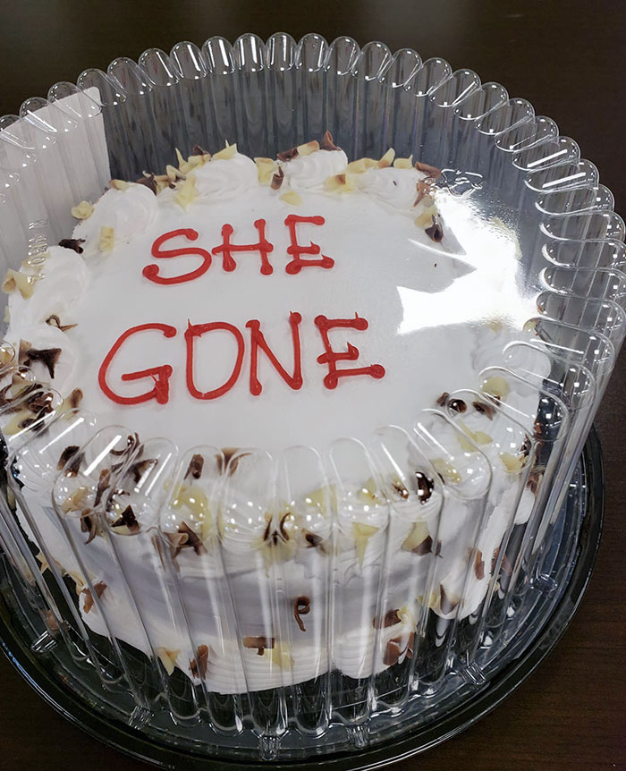 Celebrating My First Divorceversary And The Office Girls Bought Me A Cake