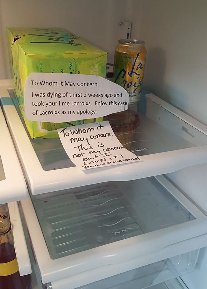 My Friend’s Coworker Felt Bad And Apologized After Taking Someone Else’s Lacroix