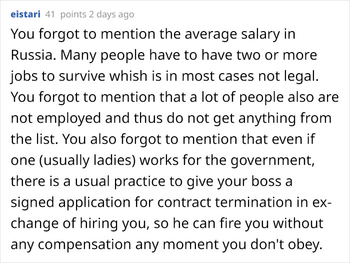 "From Russia With Love:" Shocked About Working Conditions In The USA, Person Lists What It's Like In Russia "From Russia With Love:" Shocked About Working Conditions In The USA, Person Lists What It's Like In Russia