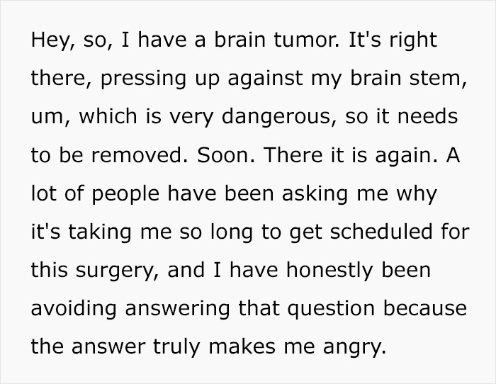 Woman With Brain Tumor Scared And Heartbroken Over The Fact She Can't Get It Removed Because Of Unvaccinated People