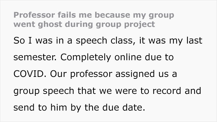 Student Maliciously Complies And Gets His Professor Into Trouble After Receiving A Zero On A Group Project He Had To Do All By Himself Student Maliciously Complies And Gets His Professor Into Trouble After Receiving A Zero On A Group Project He Had To Do All By Himself
