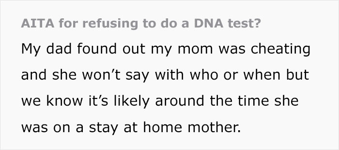 Dad’s Fuming After Discovering That His Wife Had An Affair, Gets Revenge By Refusing To Pay For All Of His Kids’ College Unless They Prove Their Kinship With A DNA Test Dad’s Fuming After Discovering That His Wife Had An Affair, Gets Revenge By Refusing To Pay For All Of His Kids’ College Unless They Prove Their Kinship With A DNA Test
