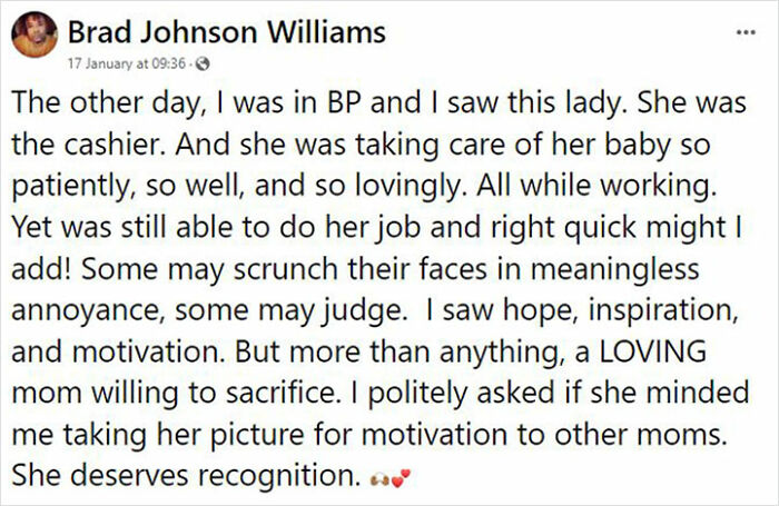 “This Isn’t Motivation”: A Picture Of A Gas Station Employee Working While Taking Care Of A Newborn Raises Awareness Of Toxic Positivity Online “This Isn’t Motivation”: A Picture Of A Gas Station Employee Working While Taking Care Of A Newborn Raises Awareness Of Toxic Positivity Online