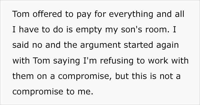 Woman Refuses To Kick Her Son Out Of His Room To Make Space For Full-Blown Nursery Her Daughter And SIL Are Demanding Woman Refuses To Kick Her Son Out Of His Room To Make Space For Full-Blown Nursery Her Daughter And SIL Are Demanding