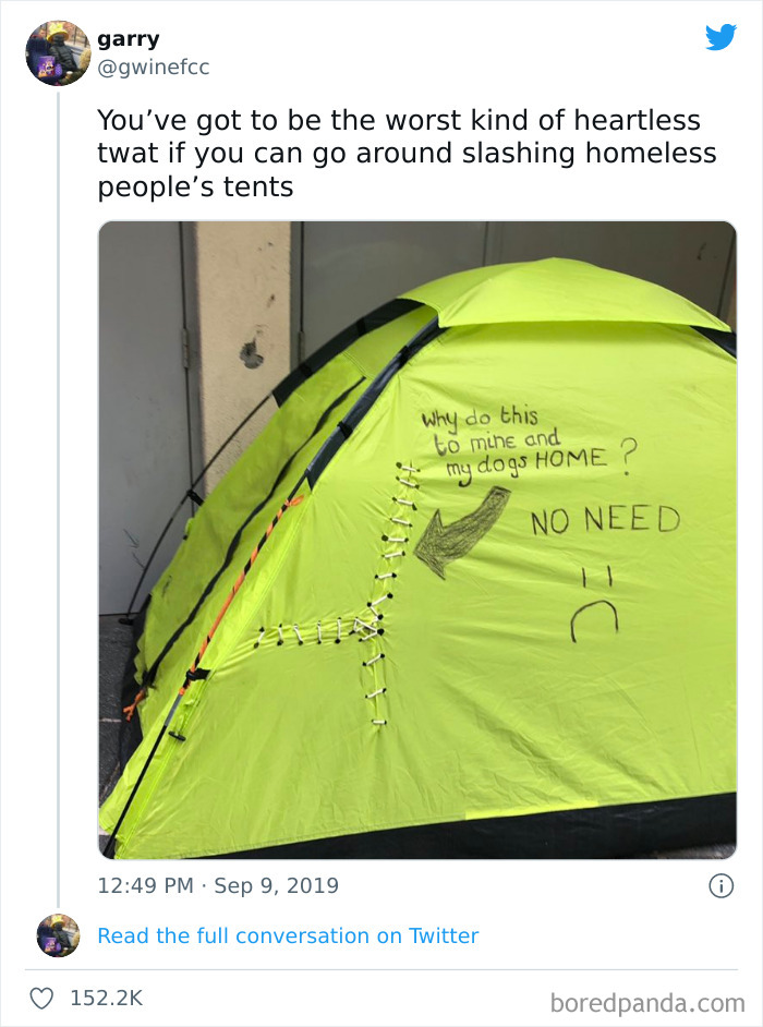 Only Twats Mess With The Homeless
