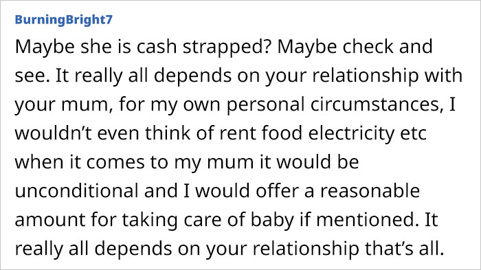 This Mom Is Not Sure What To Do After Her Mother Starts Asking For Money For Looking After Her Grandson, Despite Living All-Expenses-Paid With Her