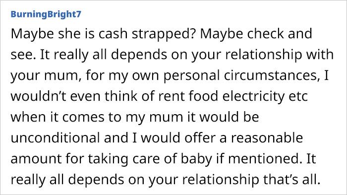 This Mom Is Not Sure What To Do After Her Mother Starts Asking For Money For Looking After Her Grandson, Despite Living All-Expenses-Paid With Her This Mom Is Not Sure What To Do After Her Mother Starts Asking For Money For Looking After Her Grandson, Despite Living All-Expenses-Paid With Her