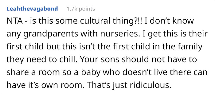 Woman Refuses To Kick Her Son Out Of His Room To Make Space For Full-Blown Nursery Her Daughter And SIL Are Demanding