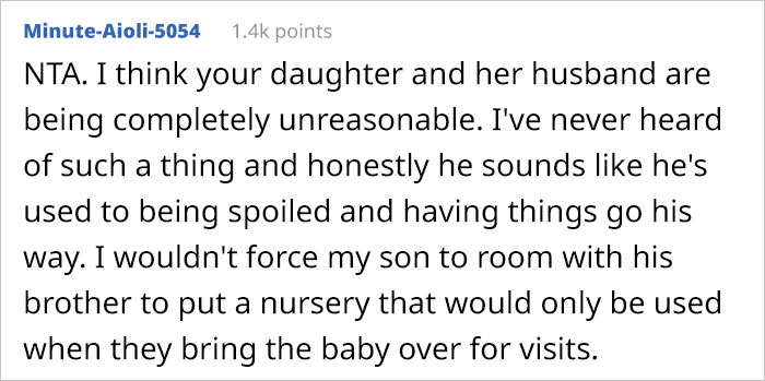 Woman Refuses To Kick Her Son Out Of His Room To Make Space For Full-Blown Nursery Her Daughter And SIL Are Demanding