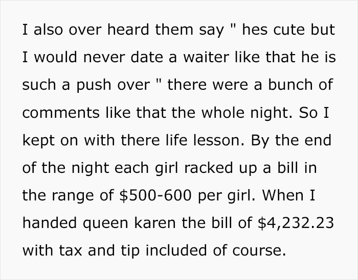 Karen Confuses The Restaurant Owner With A Waiter, Treats Him Like Garbage, Ends The Night With An Unexpected $4k Bill Karen Confuses The Restaurant Owner With A Waiter, Treats Him Like Garbage, Ends The Night With An Unexpected $4k Bill