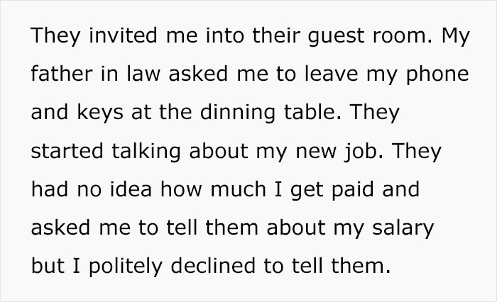 "They Were Giving Me Huge Red Flags": In-Laws Lock Their Son-In-Law In A Room With Them When He Doesn’t Reveal His Salary To Them "They Were Giving Me Huge Red Flags": In-Laws Lock Their Son-In-Law In A Room With Them When He Doesn’t Reveal His Salary To Them
