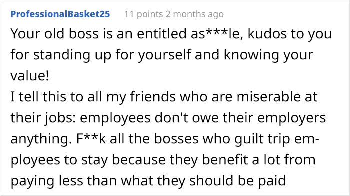 Ex-Employee Called "Unethical" For Leaving For A Better Job Because The Whole Company Relies On Him